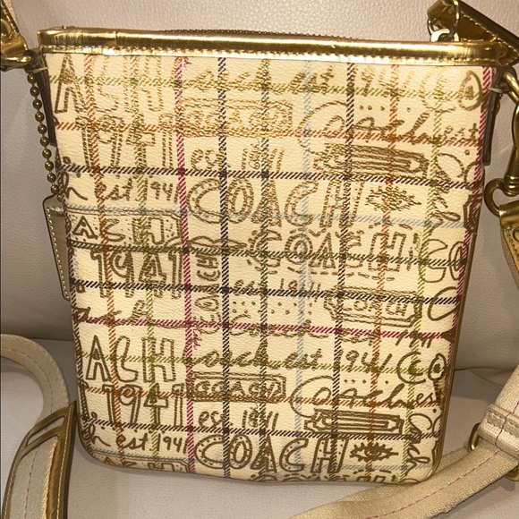 Coach Tattersall Graffiti Swingpack Crossbody Bag - Picture 6 of 9